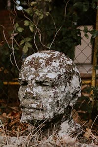Damaged Lenin Head Sculpture
